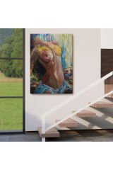 Çıplak Sexi Kadın Dekoratif Duvar Tablosu-6141