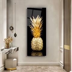 Ananas Panoramik Cam Tablo Özel Tasarım Ofis, Mutfak Çocuk Odası, Salon Dekorasyon