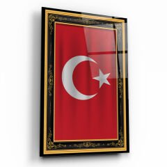 Türk Bayrağı Cam Tablo Özel Tasarım Ofis, Mutfak Çocuk Odası, Salon Dekorasyon
