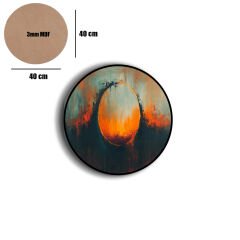 Amarikan Servis, Mdf Supla Takımı 6 Adet (6'lı Takım ), 6'lı Bardak Altlığı Hedliyeli 345