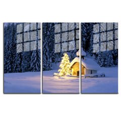 Ünlü Ressamlar ve Yapıtları Modern Yaşam Alanları İçin 3'lü Dikey Cam Tablo 687