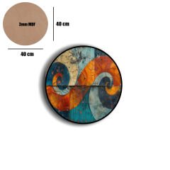 Amarikan Servis, Mdf Supla Takımı 6 Adet (6'lı Takım ), 6'lı Bardak Altlığı Hedliyeli 351