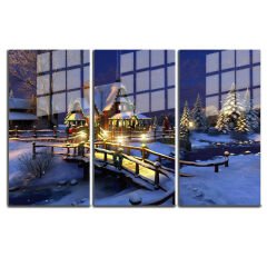 Ünlü Ressamlar ve Yapıtları Modern Yaşam Alanları İçin 3'lü Dikey Cam Tablo 693