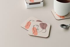 Dekoratif Bardak Altlığı Minimal Desen 06