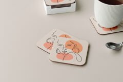 Dekoratif Bardak Altlığı Minimal Desen 07