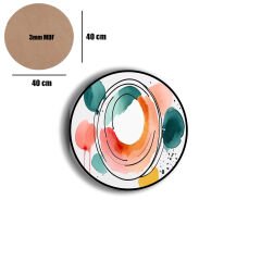 Amarikan Servis, Mdf Supla Takımı 6 Adet (6'lı Takım ), 6'lı Bardak Altlığı Hedliyeli 363