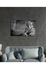 Çita Hayvan Portresi Cam Tablo, Ev Ve Ofis Duvar Dekoru,