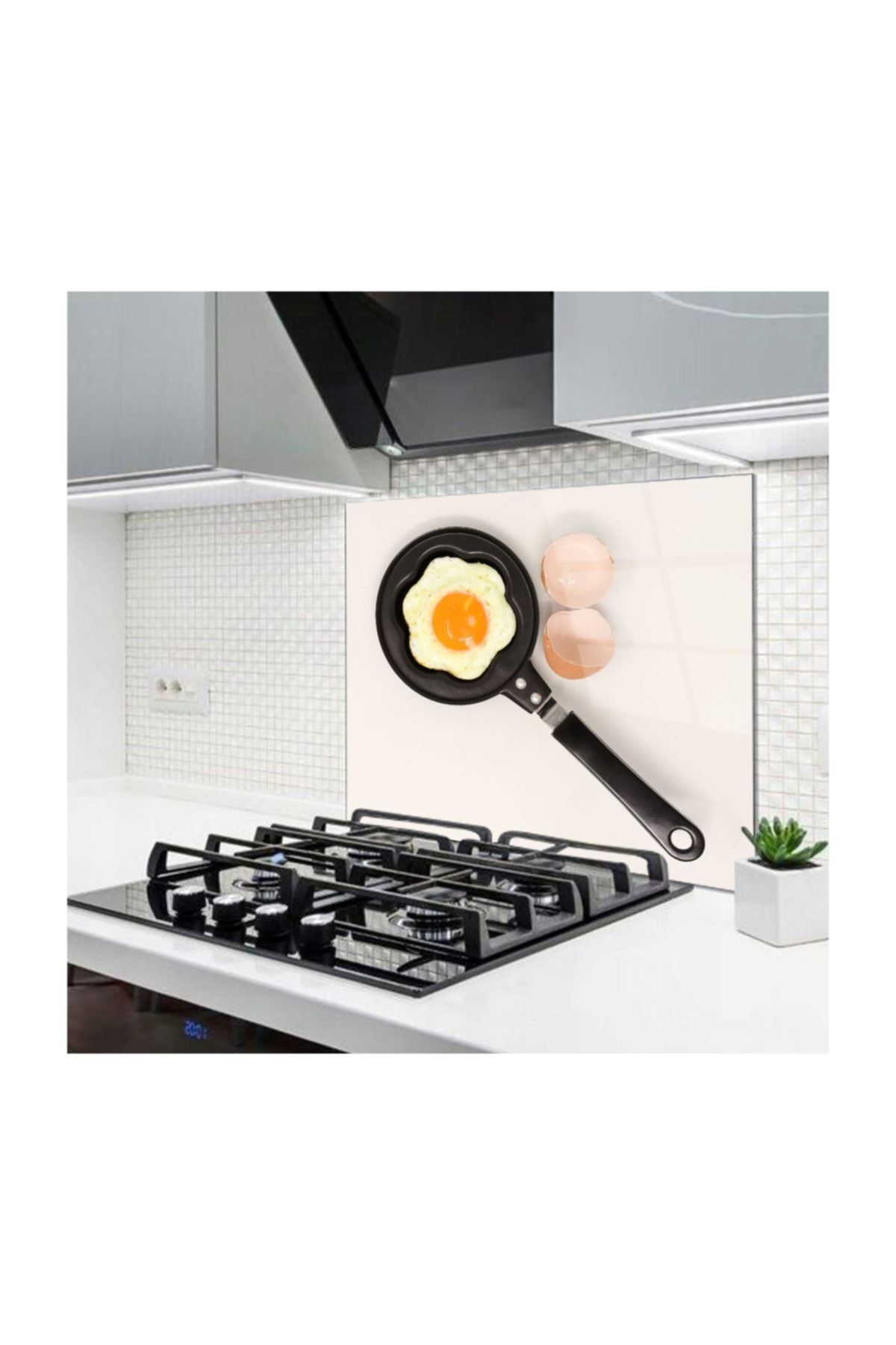 Cam Ocak Arkası Koruyucu | Yumurta Model