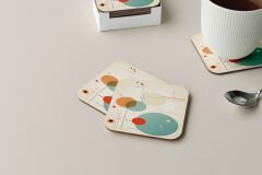 Dekoratif Bardak Altlığı Minimal Desen 14