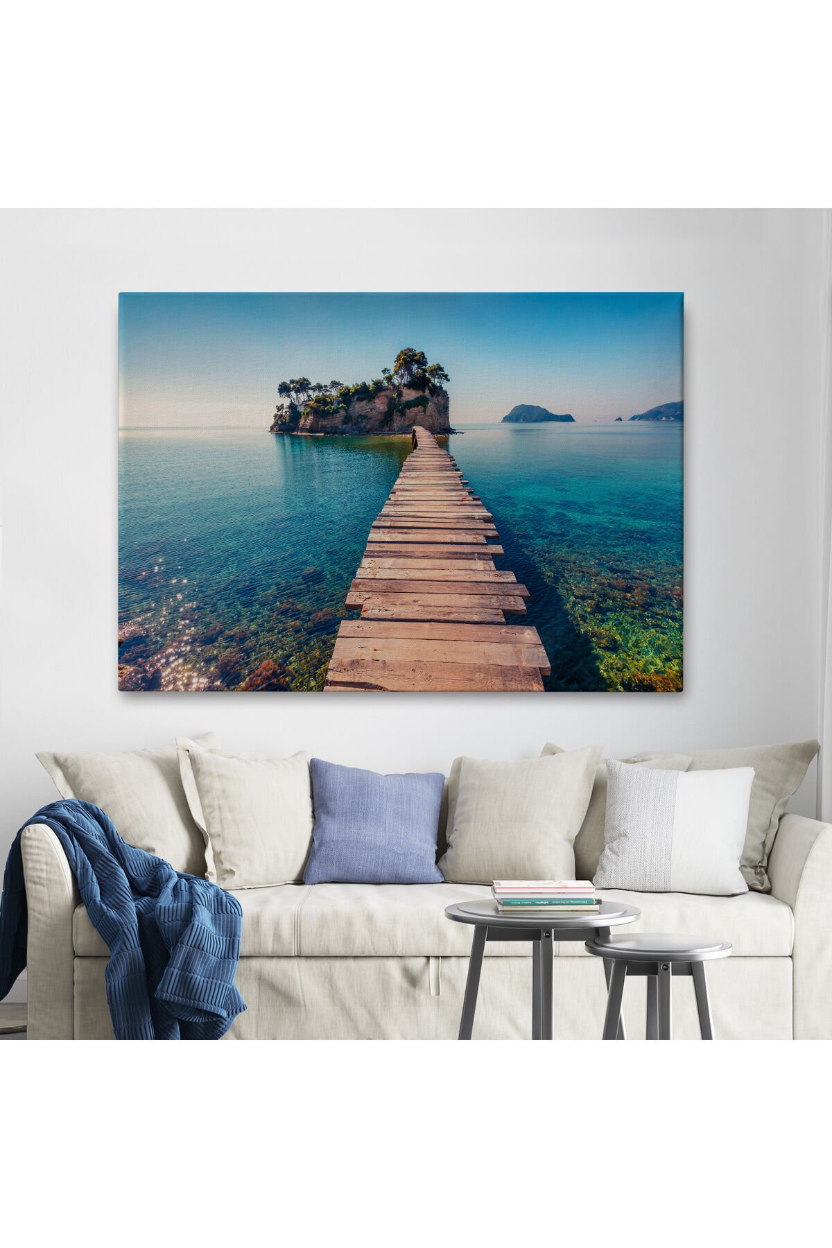 Zakinthos Adası Yunaniztan Dekoratif Kanvas Duvar Tablosu-3584