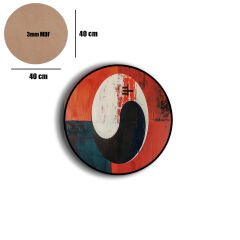 Amarikan Servis, Mdf Supla Takımı 6 Adet (6'lı Takım ), 6'lı Bardak Altlığı Hedliyeli 370