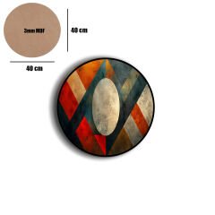 Amarikan Servis, Mdf Supla Takımı 6 Adet (6'lı Takım ), 6'lı Bardak Altlığı Hedliyeli 376