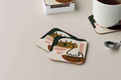 Dekoratif Bardak Altlığı Minimal Desen 32