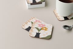 Dekoratif Bardak Altlığı Minimal Desen 33