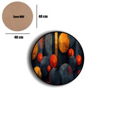 Amarikan Servis, Mdf Supla Takımı 6 Adet (6'lı Takım ), 6'lı Bardak Altlığı Hedliyeli 389