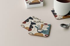 Dekoratif Bardak Altlığı Minimal Desen 40
