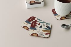 Dekoratif Bardak Altlığı Minimal Desen 41