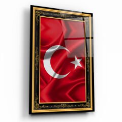 Türk Bayrağı Cam Tablo Özel Tasarım Ofis, Mutfak Çocuk Odası, Salon Dekorasyon