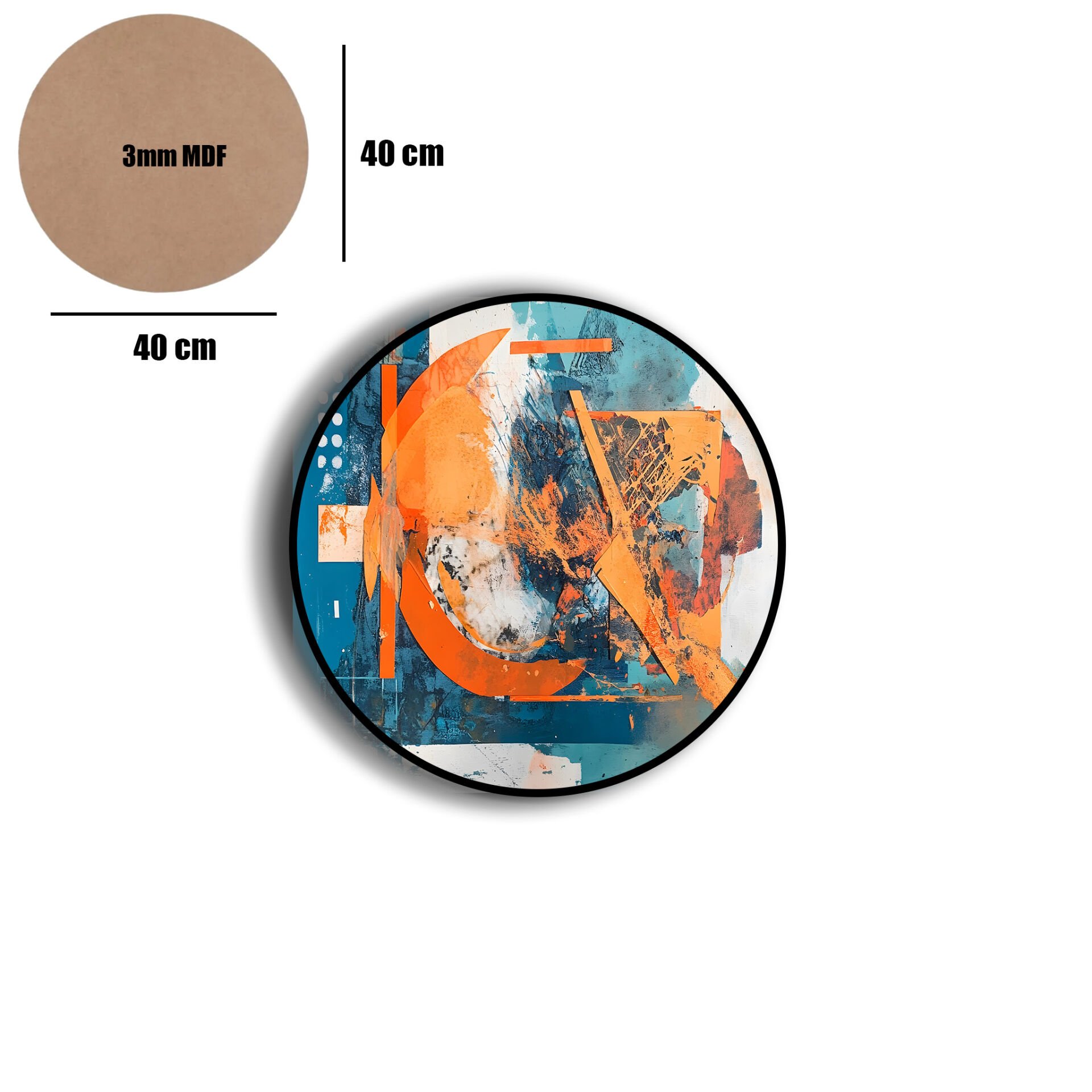 Amarikan Servis, Mdf Supla Takımı 6 Adet (6'lı Takım ), 6'lı Bardak Altlığı Hedliyeli 395