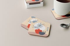 Dekoratif Bardak Altlığı Minimal Desen 48