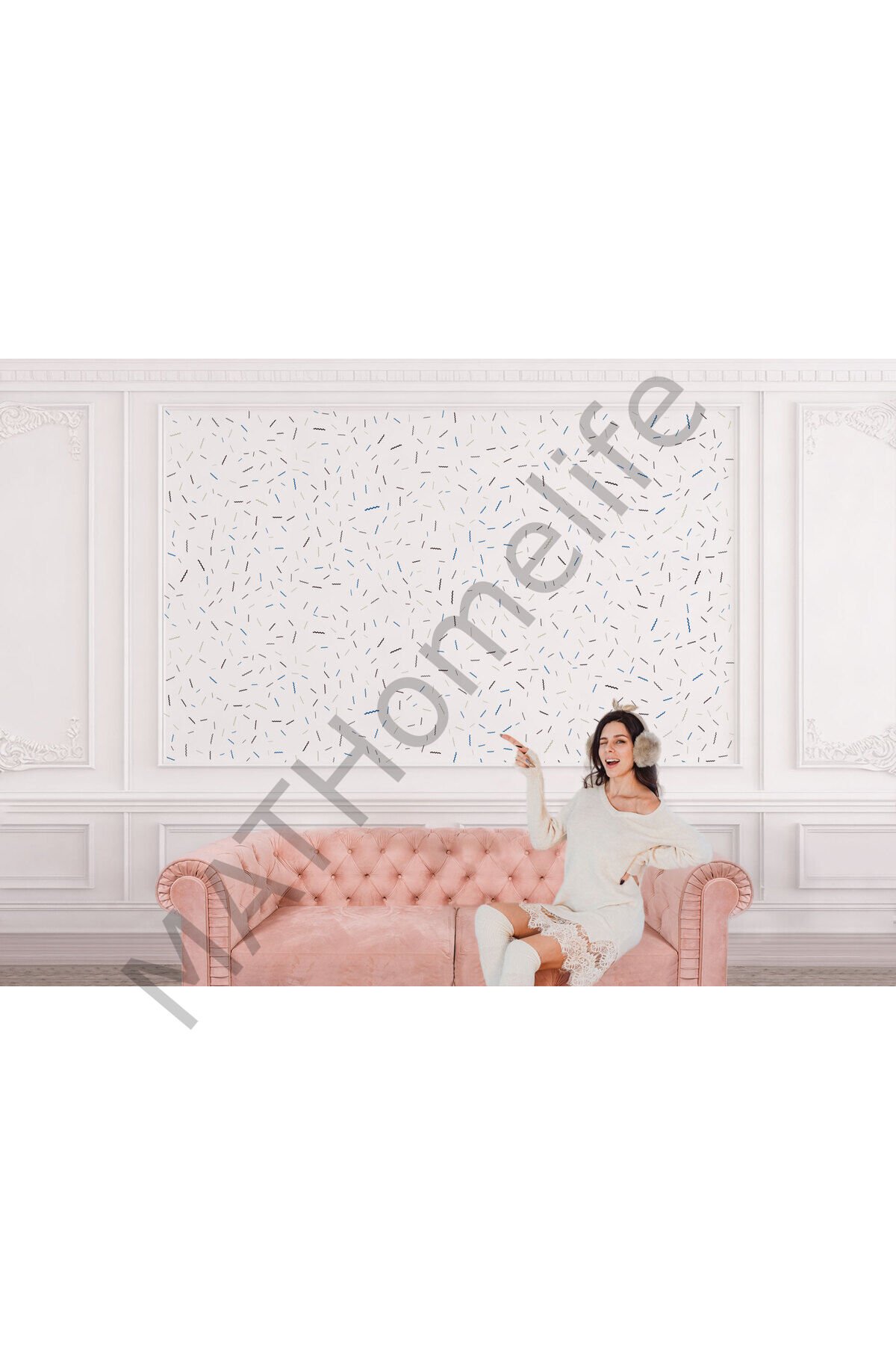 İskandinav Tarzı Minimalist Modern Duvar Kağıdı-5530