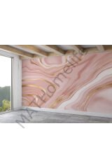 Altın Ve Pembe Detaylı Mermer Desenli Duvar Kağıdı-5534