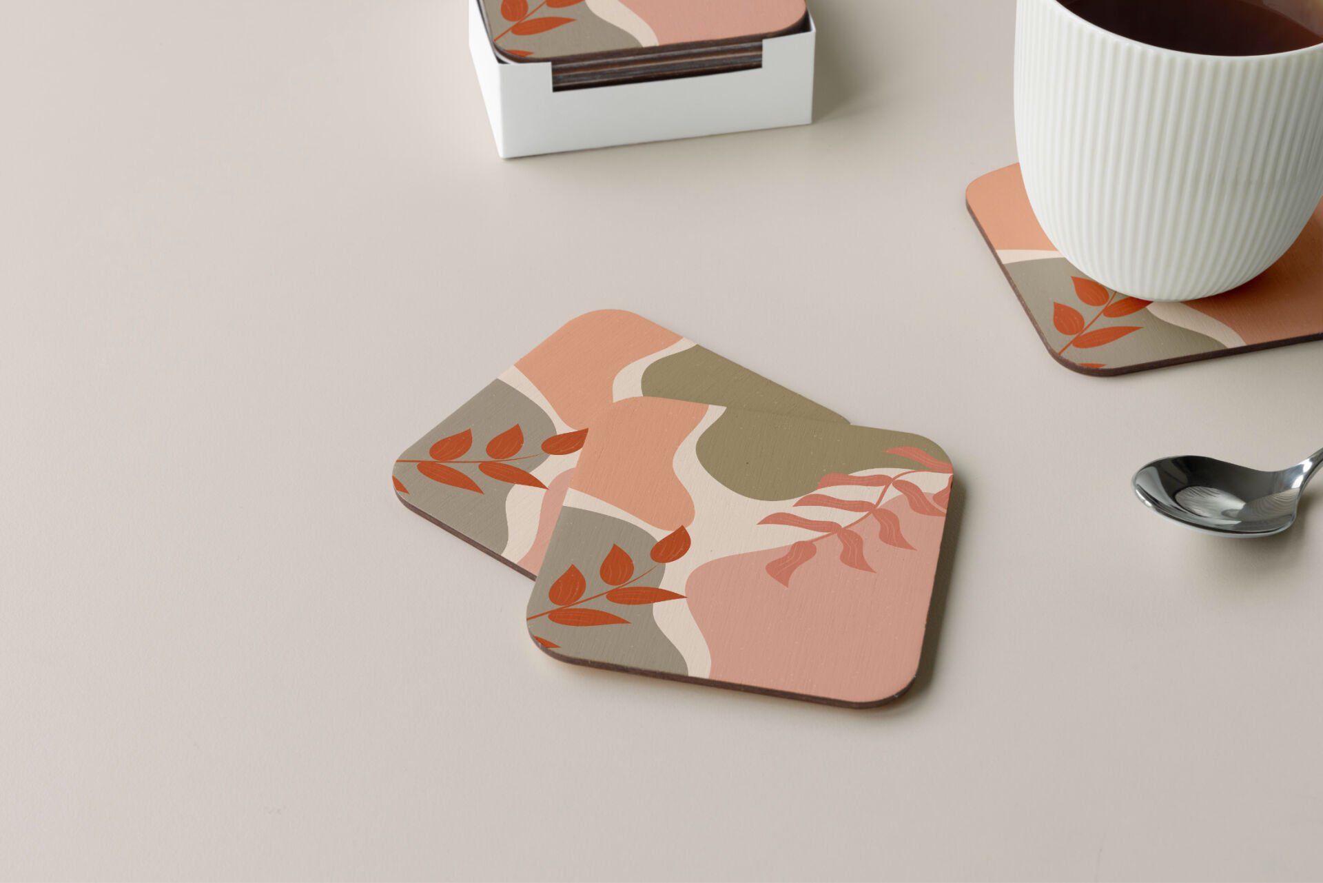 Dekoratif Bardak Altlığı Minimal Desen 64