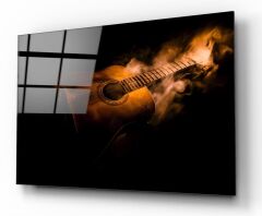 Gitar Cam Tablo Özel Tasarım Ofis, Mutfak Çocuk Odası, Salon Dekorasyon
