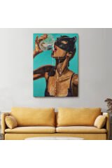 Süt İçen Sexi Kadın Dekoratif Duvar Tablosu-6232