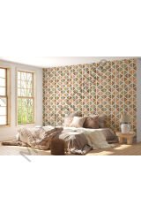 Renkli Pastel Şekiller Modern Duvar Kağıdı-5545