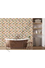 Renkli Pastel Şekiller Modern Duvar Kağıdı-5545