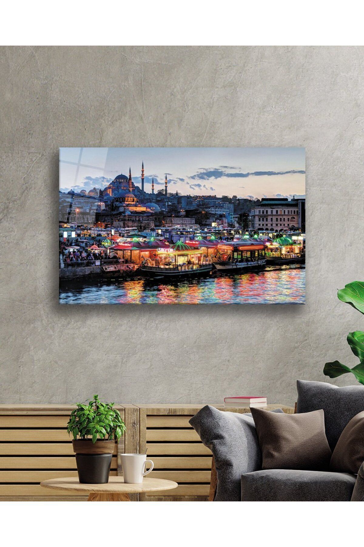 Istanbul Manzara 4mm Dayanıklı Cam Tablo Temperli Cam