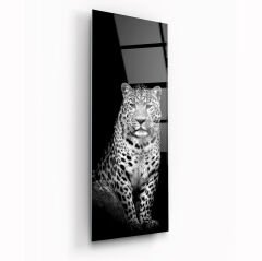 Leopar Panoramik Cam Tablo Özel Tasarım Ofis, Mutfak Çocuk Odası, Salon Dekorasyon