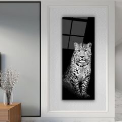 Leopar Panoramik Cam Tablo Özel Tasarım Ofis, Mutfak Çocuk Odası, Salon Dekorasyon