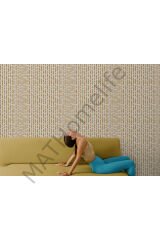 Karamel Rengi Kesik Çizgili İskandinav Tarzı Modern Duvar Kağıdı-5548