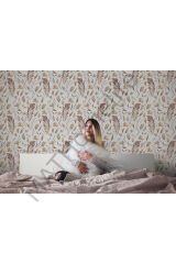 Yaprak Desenli İskandinav Duvar Kağıdı-5553