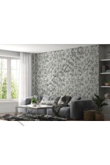 Çiçek ve Yaprak Desenli İskandinav Tarzı Duvar Kağıdı-5558