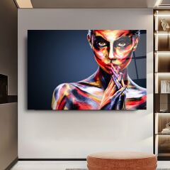 Kadın Cam Tablo Özel Tasarım Ofis, Mutfak Çocuk Odası, Salon Dekorasyon