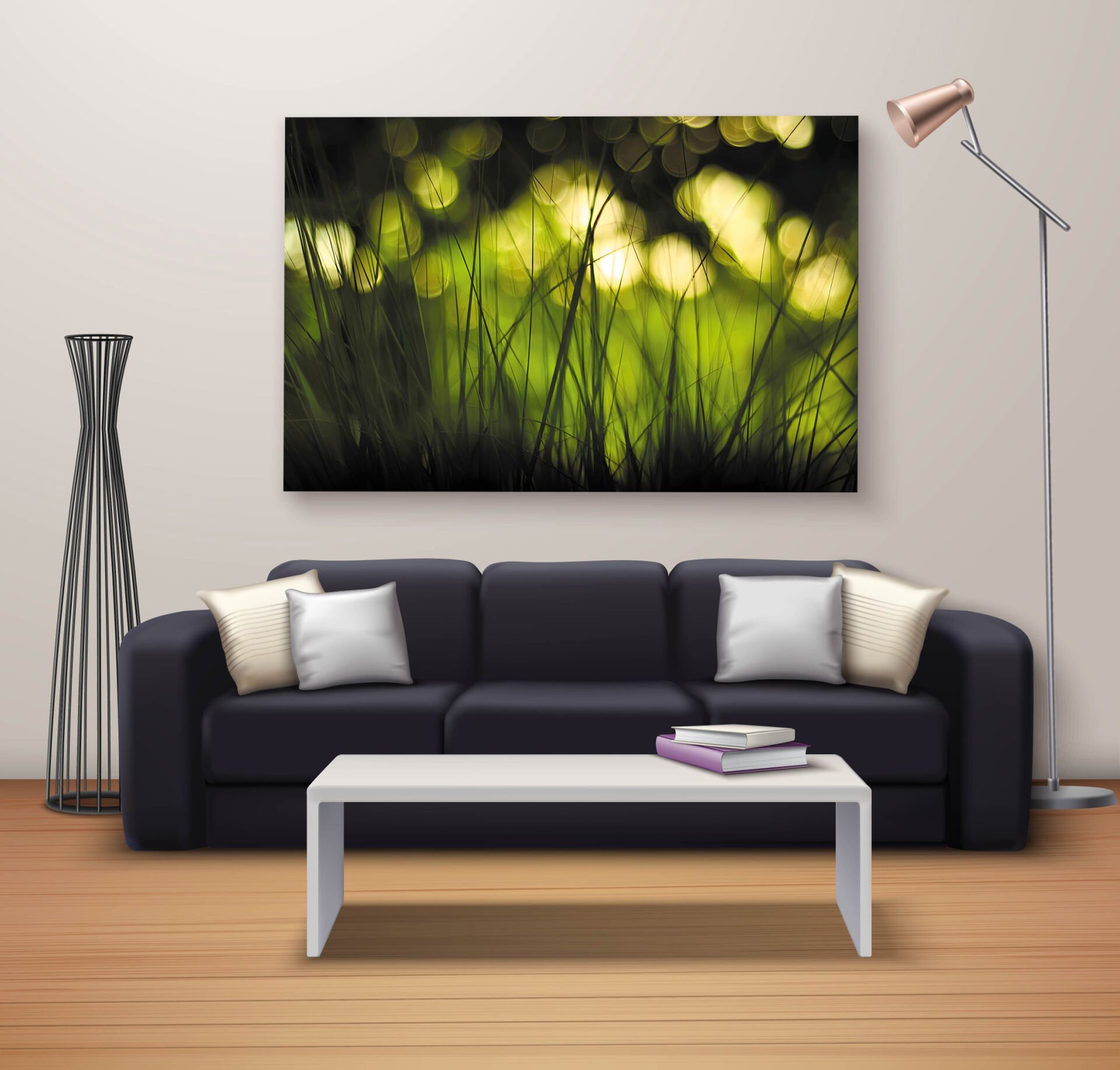 Dekoratif Baskı Özel Tasarım Dikdödrtgen Kanvas Tablo 1386