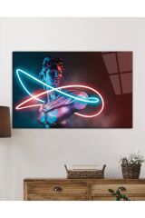 Soyut Neon Tarzı Heykel Cam Tablo, Ev Ve Ofis Duvar Dekoru