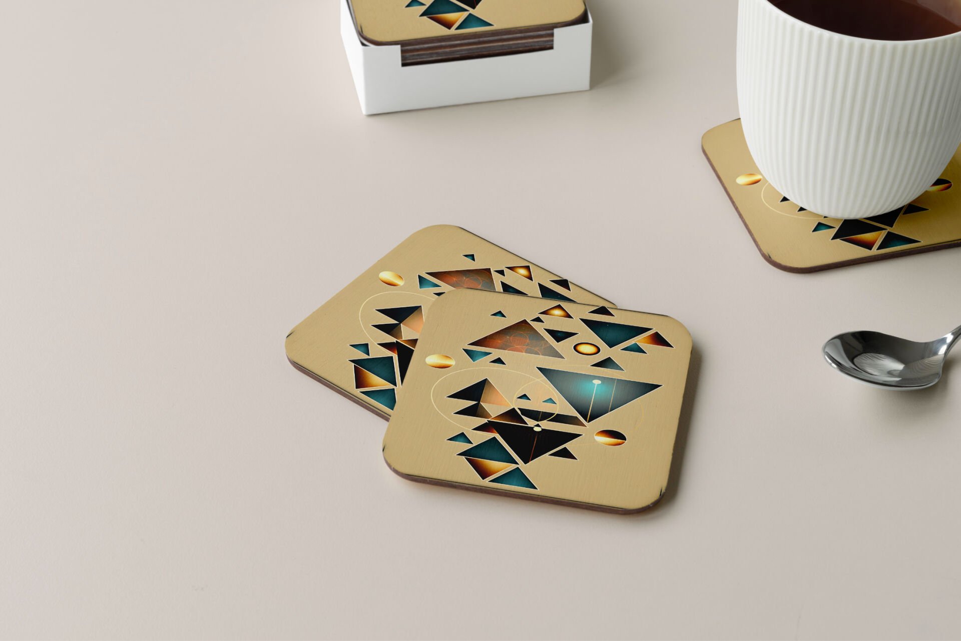 Dekoratif Bardak Altlığı Minimal Desen 88