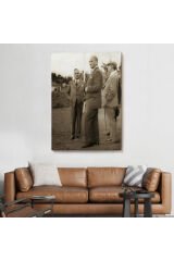 Atatürk, Celal Bayar, ve Kılıç Ali ile Muhafız Alayında Denetlemelerde Bulunurken Tablo-6259