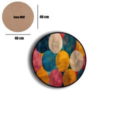 Amarikan Servis, Mdf Supla Takımı 6 Adet (6'lı Takım ), 6'lı Bardak Altlığı Hedliyeli 445