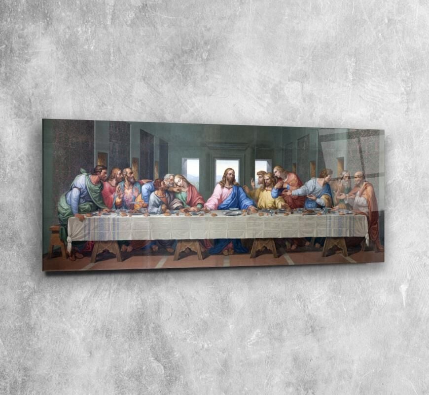 Son Akşam Yemeği Panoramik Cam Tablo Özel Tasarım Ofis, Mutfak Çocuk Odası, Salon Dekorasyon