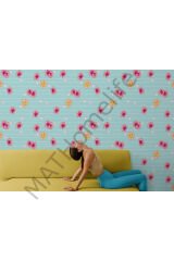 Mavi-Pembe Fonlu Duvar Kağıdı-5571
