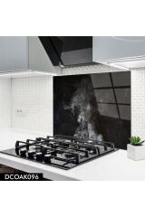 Disegno Cam Ocak Arkası Koruyucu | Duman Desenli