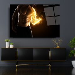Fitness Cam Tablo Özel Tasarım Ofis, Mutfak Çocuk Odası, Salon Dekorasyon