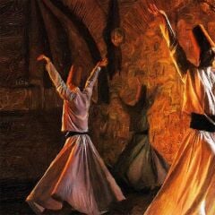 Kanvas Öz e Yolculuk Mevlana 2 Sayılarla Boyama Seti Rulo