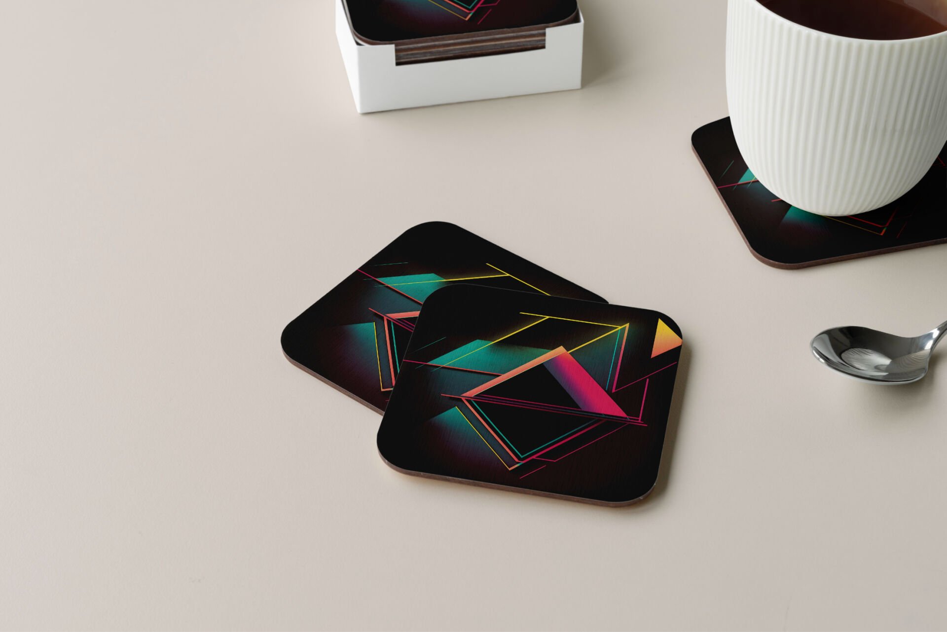 Dekoratif Bardak Altlığı Minimal Desen 110