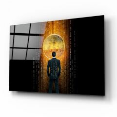 Bitcoin Cam Tablo Özel Tasarım Ofis, Mutfak Çocuk Odası, Salon Dekorasyon